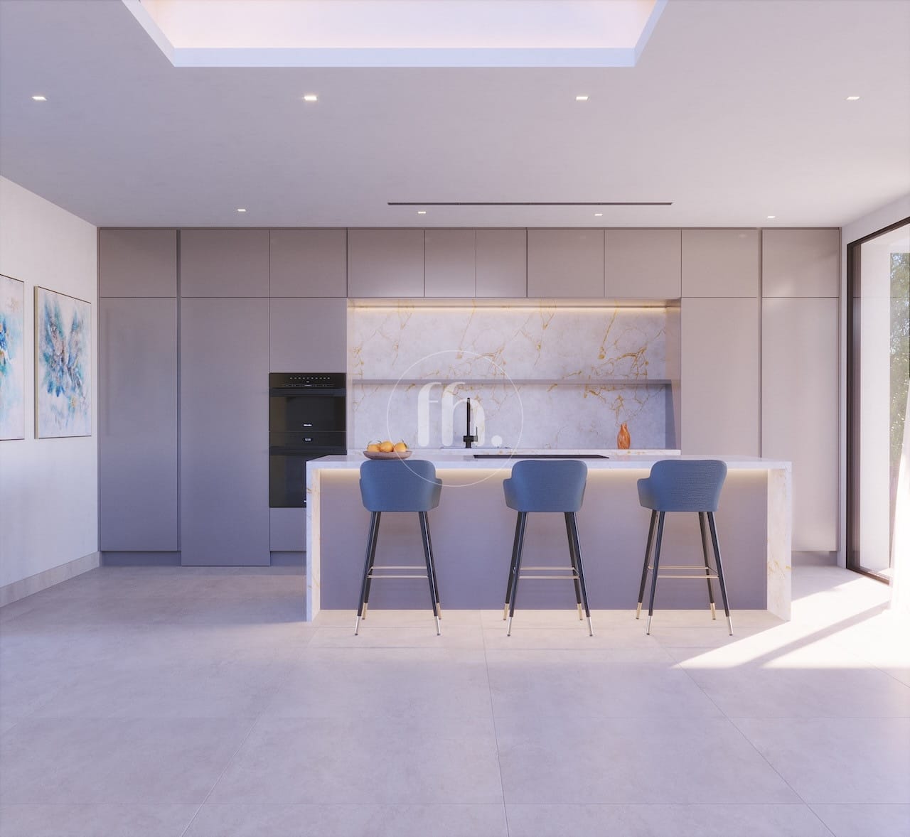 Modern villa with spectacular golf and sea views for sale in Estepona Golf! - Image 3